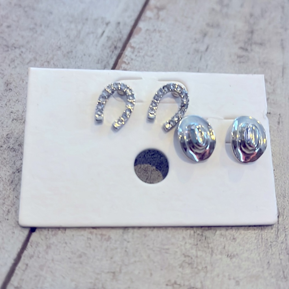 Cowboy Hat and Horseshoe Studs